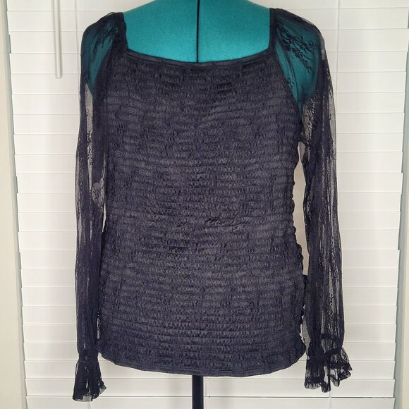 Whimsigoth Floral Lace Dark Romance Fairy Garden Goth Vampy Vampire Top 2X NWT - Picture 4 of 7